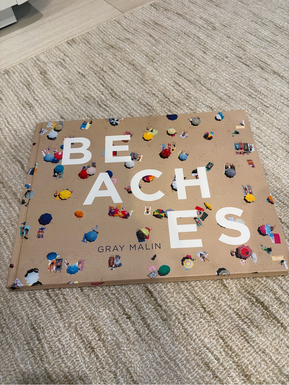 Gray Malin Beige 'Beaches' Coffee Table Book with Colorful Umbrellas